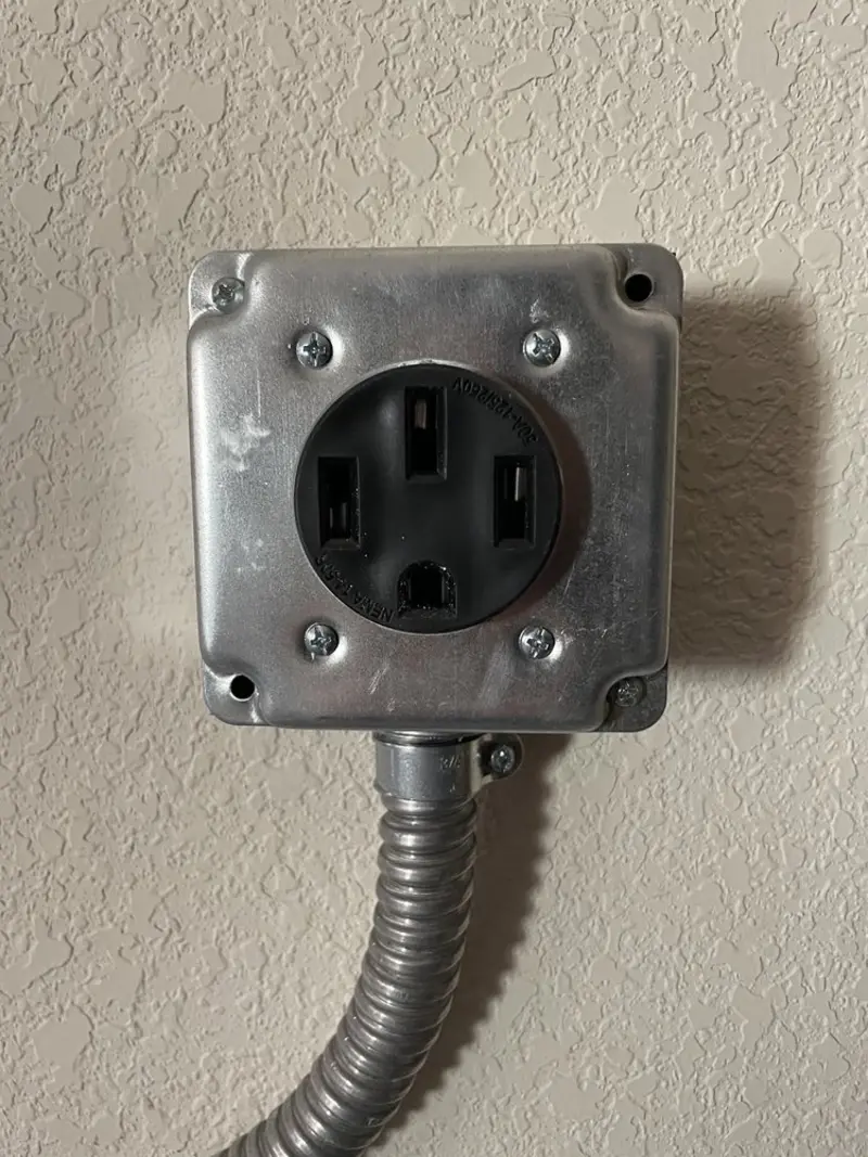 NEMA 14-50 outlet installed for Smart Home Electrical in Town of Pecos
